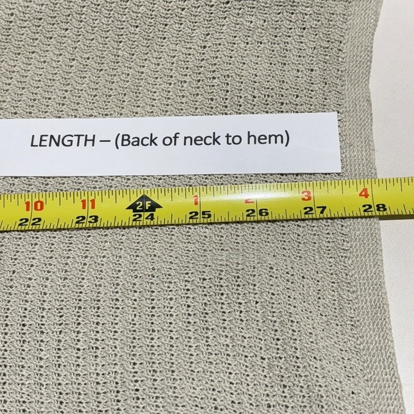 J. Jill Womens Linen Open Knit Cardigan Sweater Sz L Beachy Coastal Open Front - Picture 11 of 12